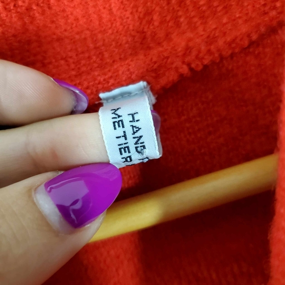 Vintage Rino Rossi Red Wool Padded Cardigan Sweater Jacket L - Picture 9 of 14